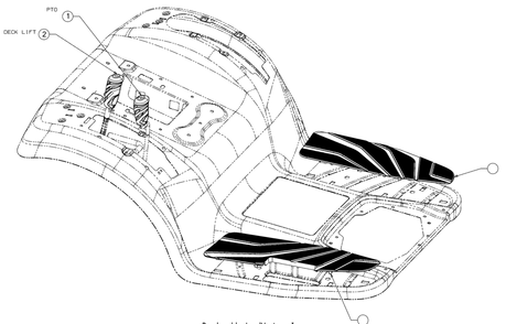 Grip And Footpads Diagram and Parts List for XT1-LT46KH (13APA1CT210)(2017) Cub Cadet Lawn Tractor